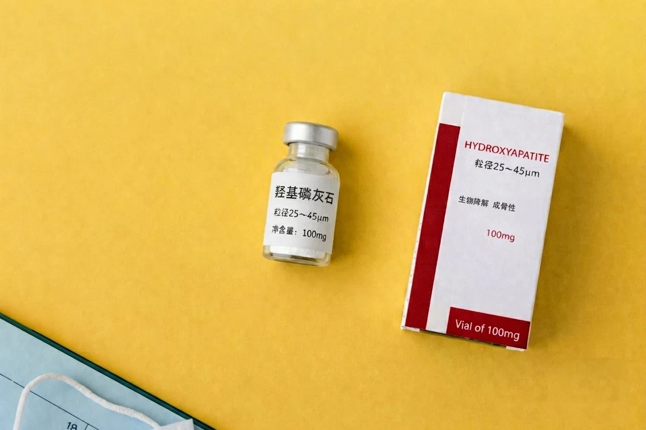 Hydroxyapatite product packaging visual