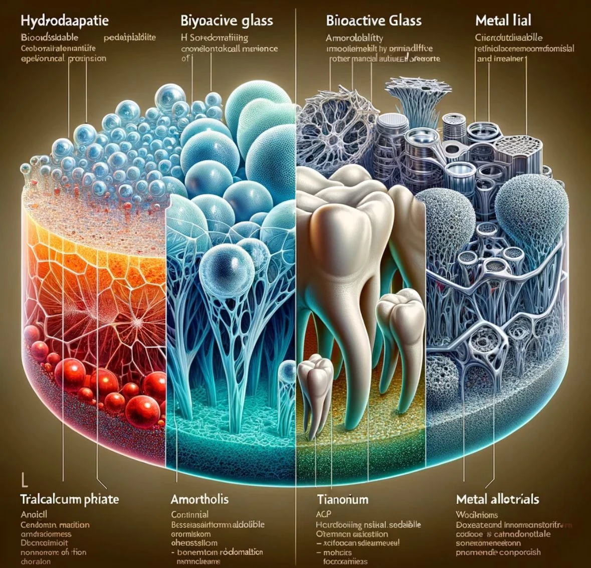 羟基磷灰石与其它几种常见的生物医学材料对比