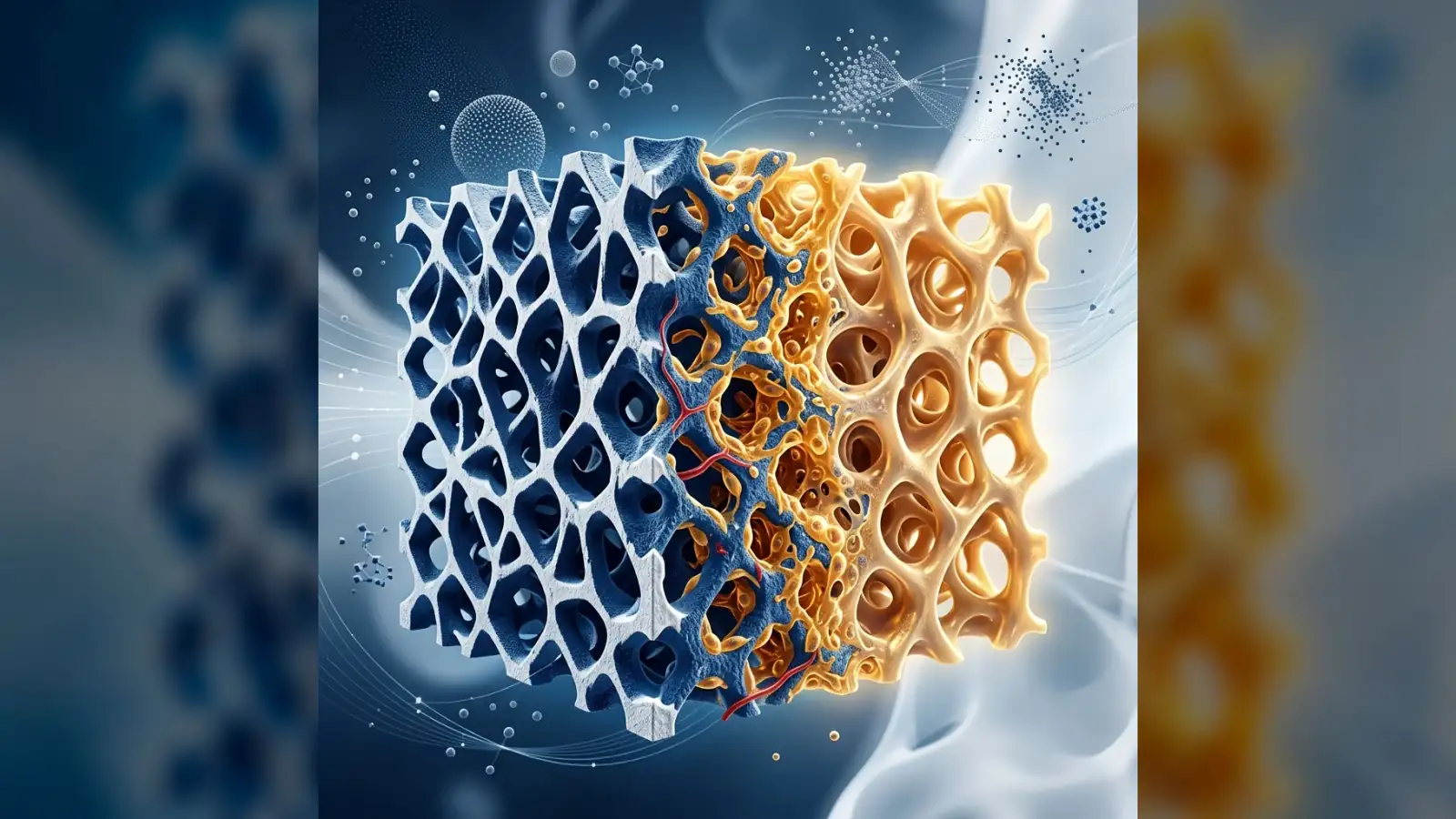 β-TCP porous scaffold degradation pace and bone repair material design illustration