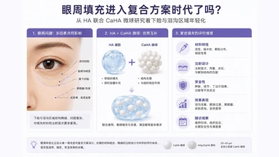 眼周 HA 联合 CaHA 微球复合填充评价维度示意图