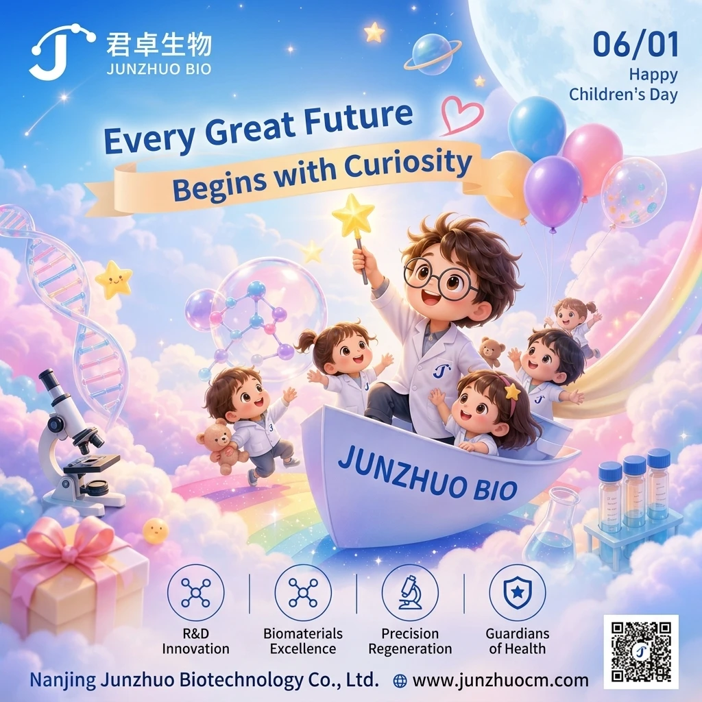 Nanjing Junzhuo Bio Children's Day poster about science and curiosity