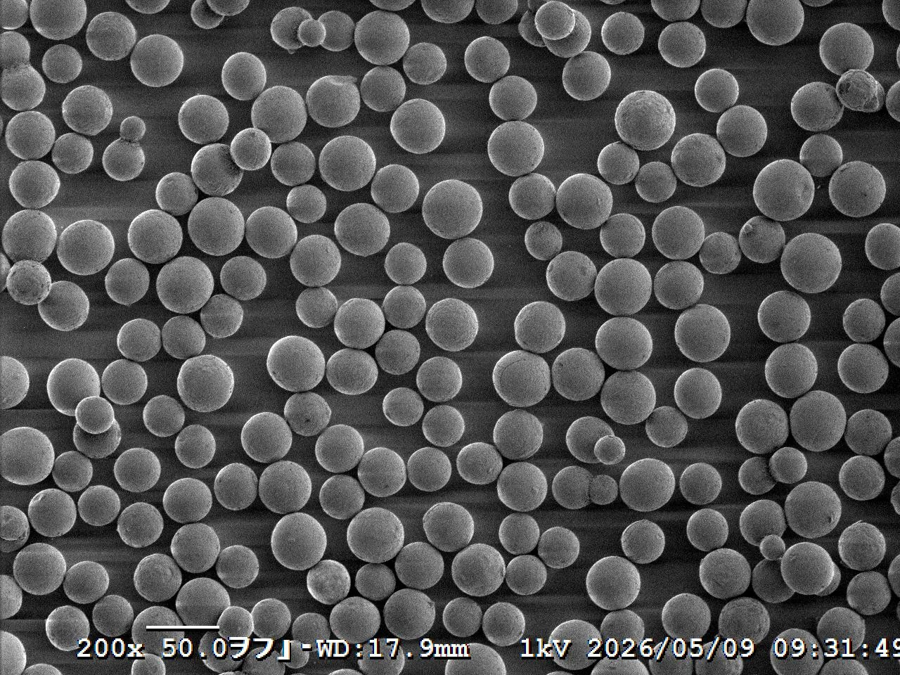 南京君卓生物科技有限公司 HAp/CaHA 全实心致密微球 200 倍 SEM 图