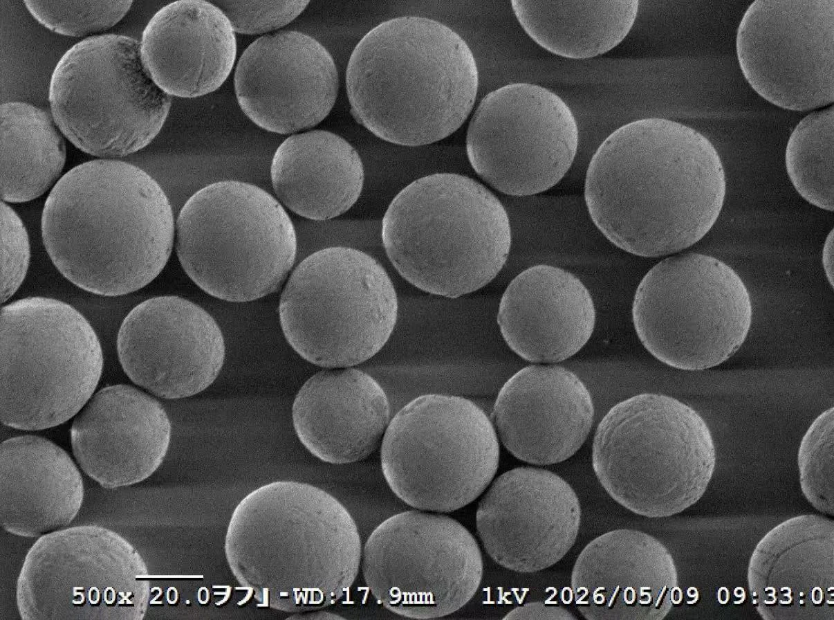 南京君卓生物科技有限公司 HAp/CaHA 全实心致密微球 500 倍 SEM 图